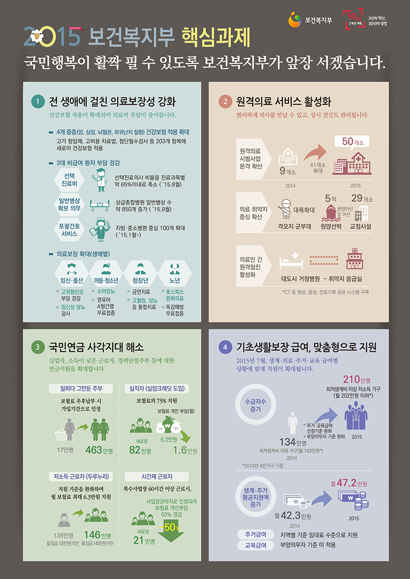 2015 보건복지부 핵심과제